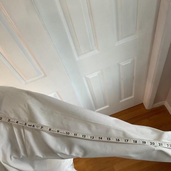 Jantzen - Women’s White Botton Down Oversized Boyfriend Blouse, SZ 14 - Picture 7 of 11